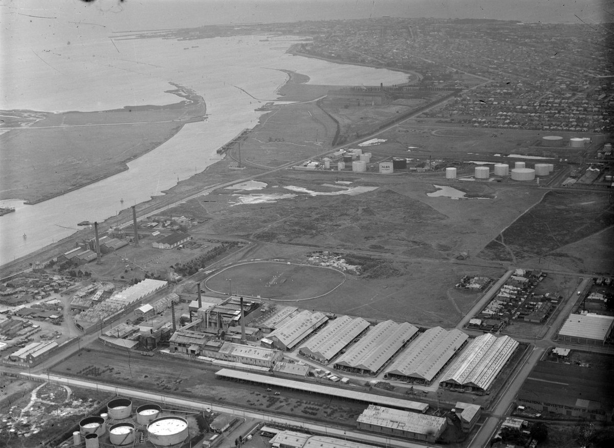 Industrial area of Spotswood, looking towards Williamstown (1940s)