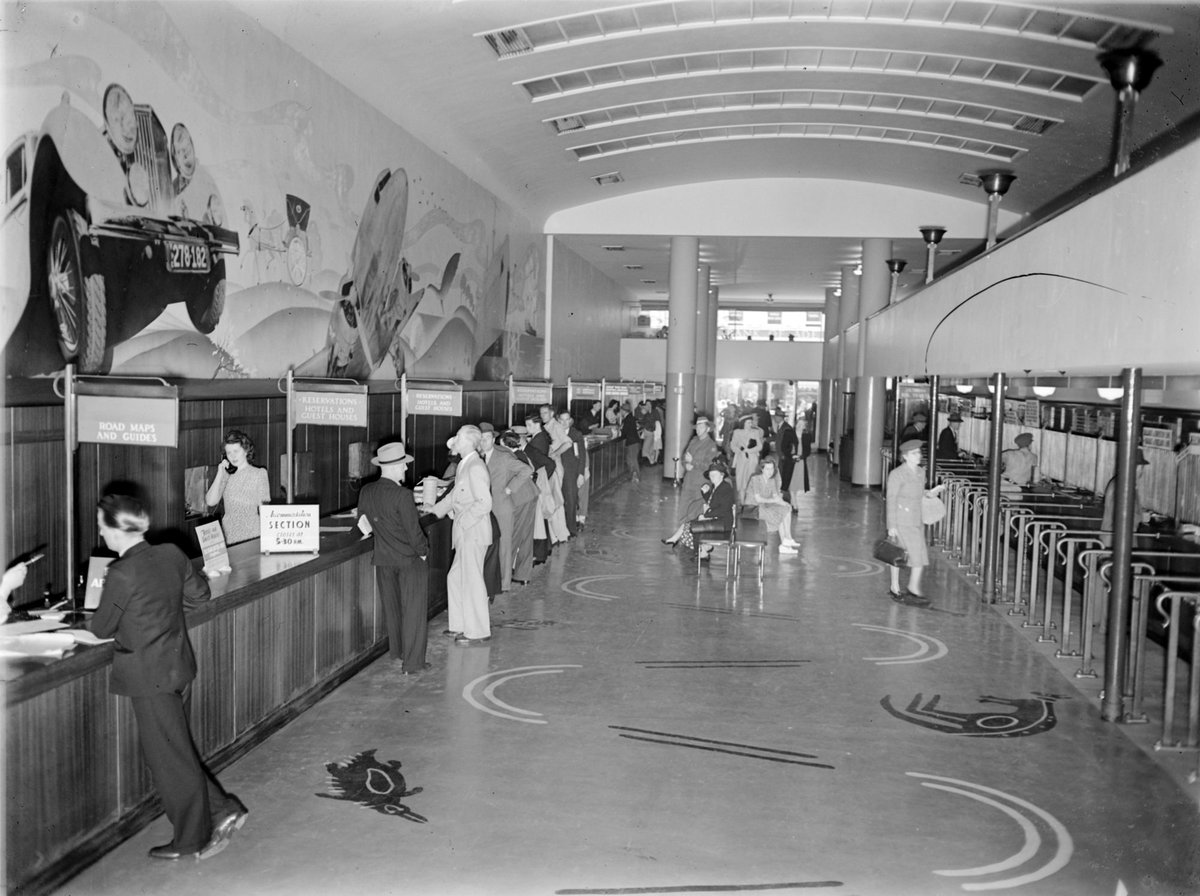 Tourist Bureau Interior, Collins St, Melbourne, Melbourne City (1945)