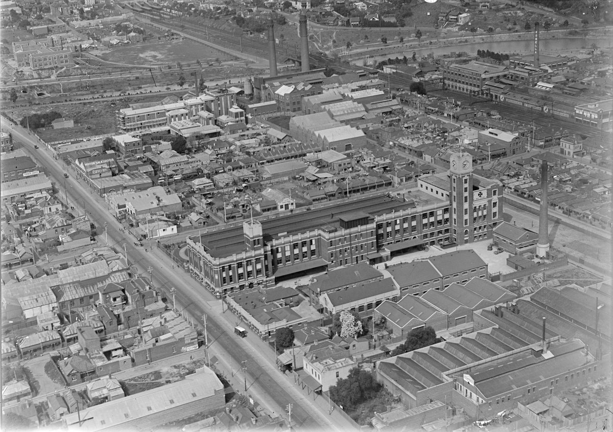 Bryant & May factory, Church Street, Richmond, looking towards Yarra River with Rosella Preserving Company u.r (1930–45)