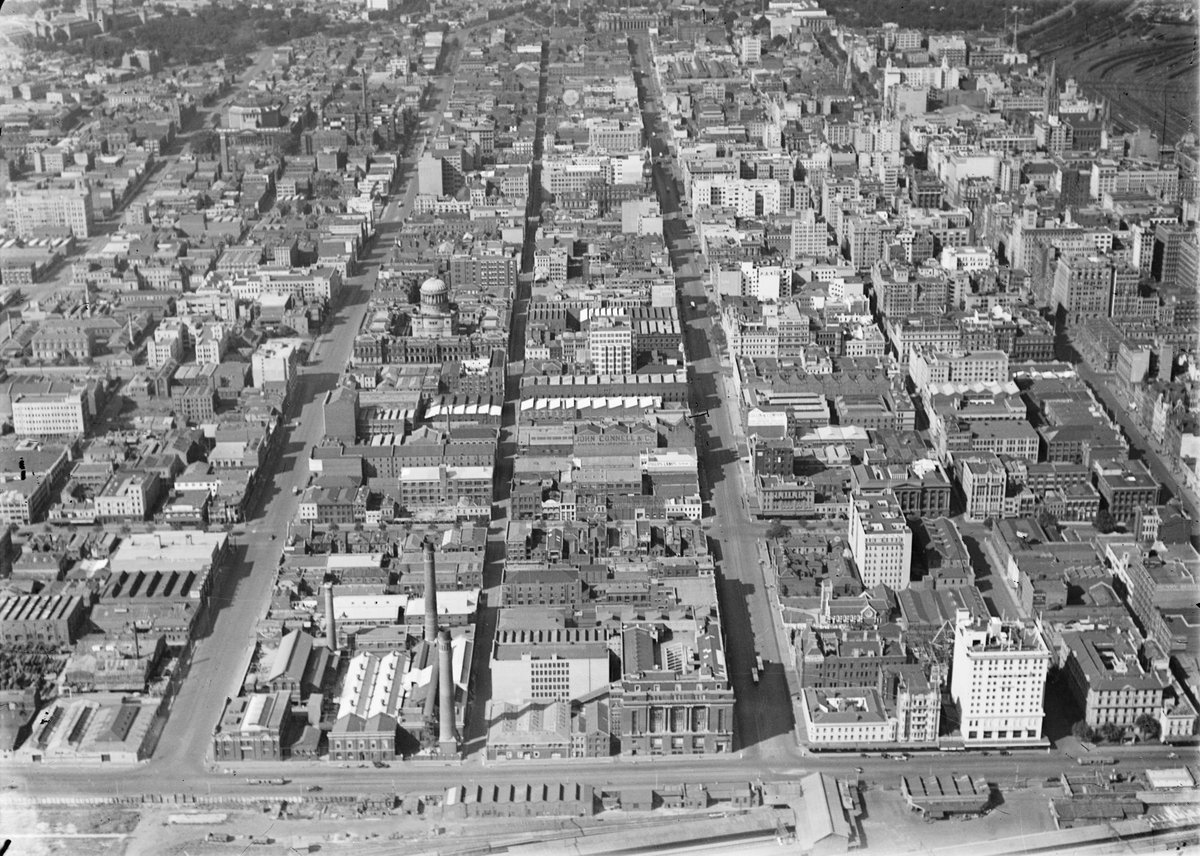 Looking north east over City of Melbourne (c. 1945)