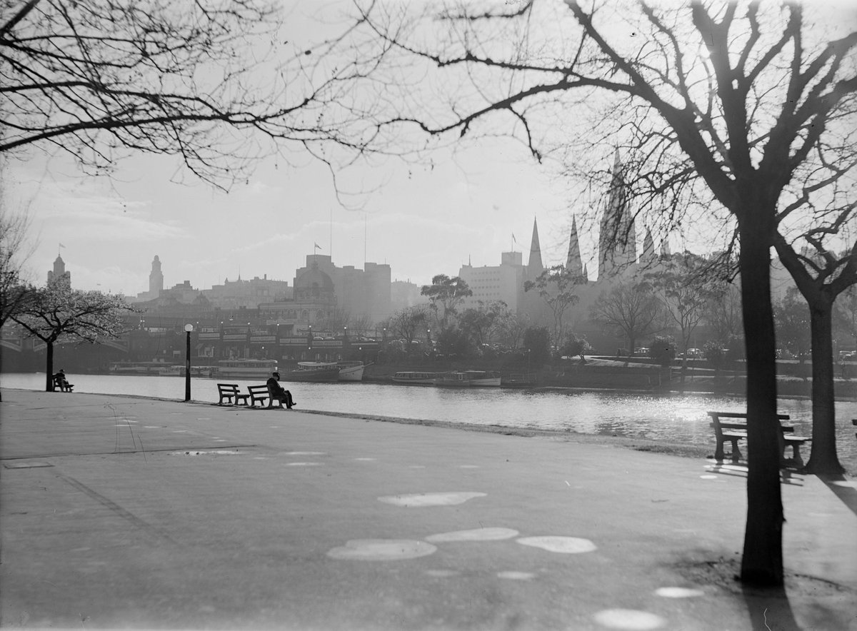 City Skyline from Rowing Sheds, Melbourne (1947)