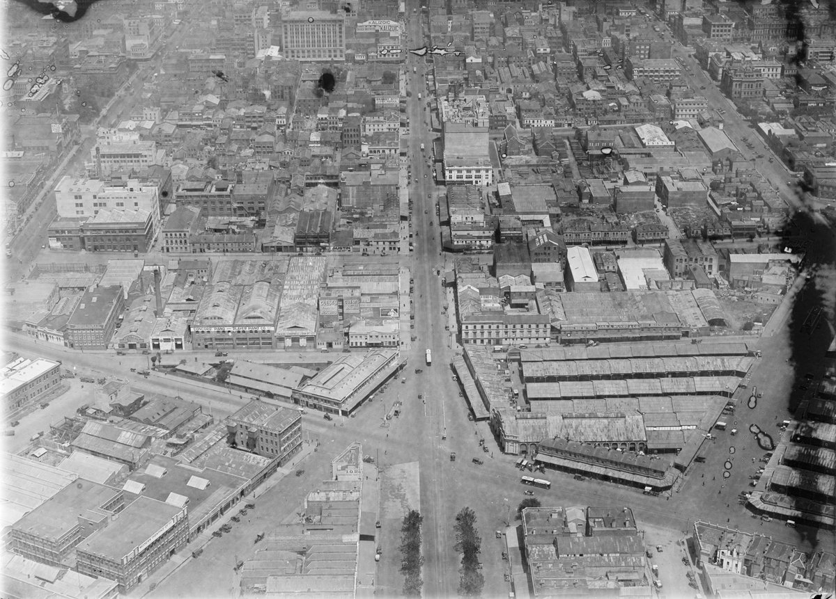 Intersection of Elizabeth, Leicester and Victoria Streets, Melbourne (1925–34)