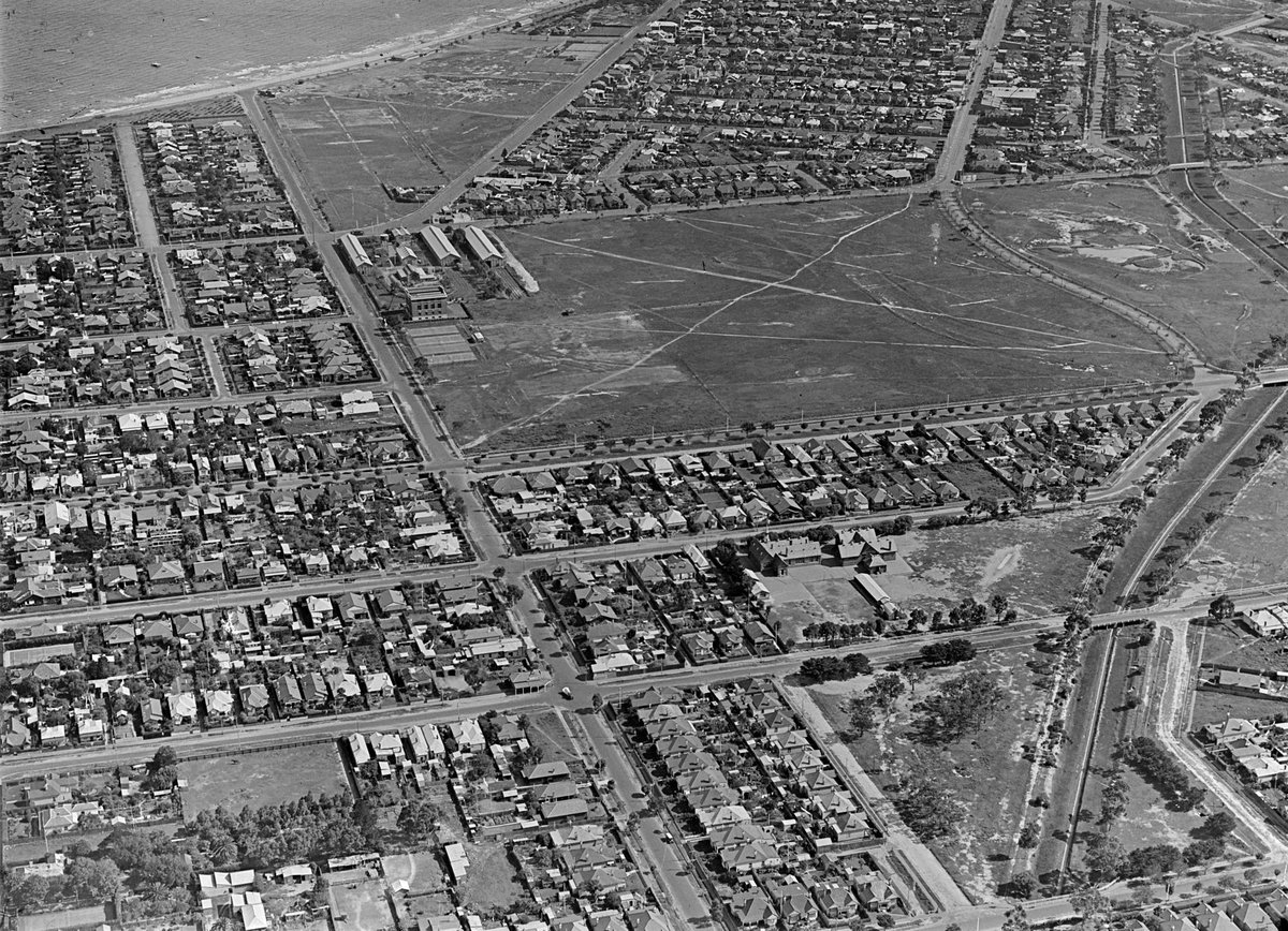 Elwood, showing Elsternwick and Elwood Parks with coast in background (1929)