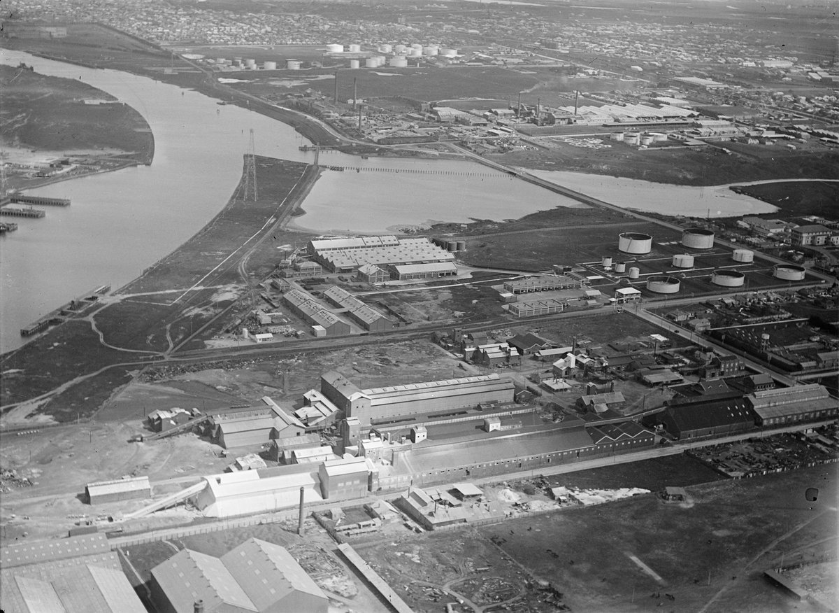 Looking from above Vacuum Oil Co P/L Yarraville, towards Spotswood (c. 1933)