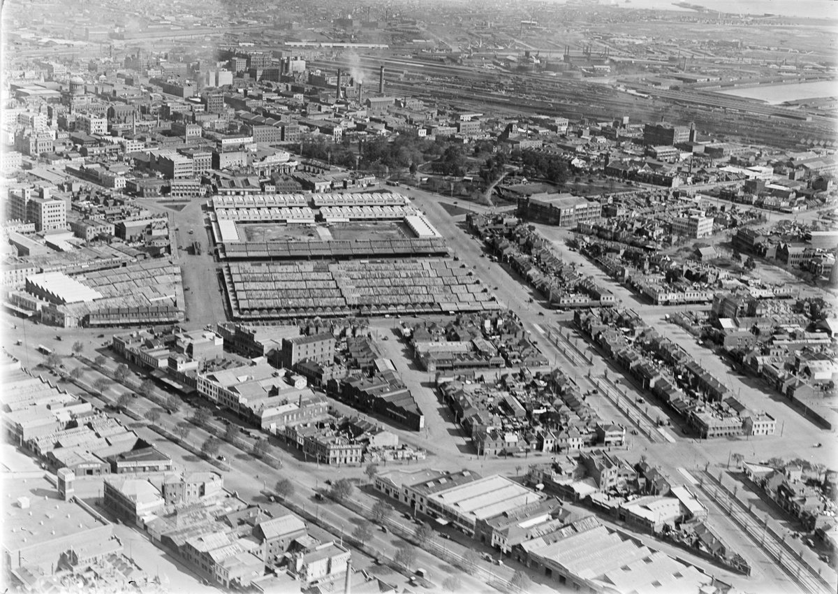 Melbourne from north west, showing Victoria Market?, Melbourne City (1930–36)