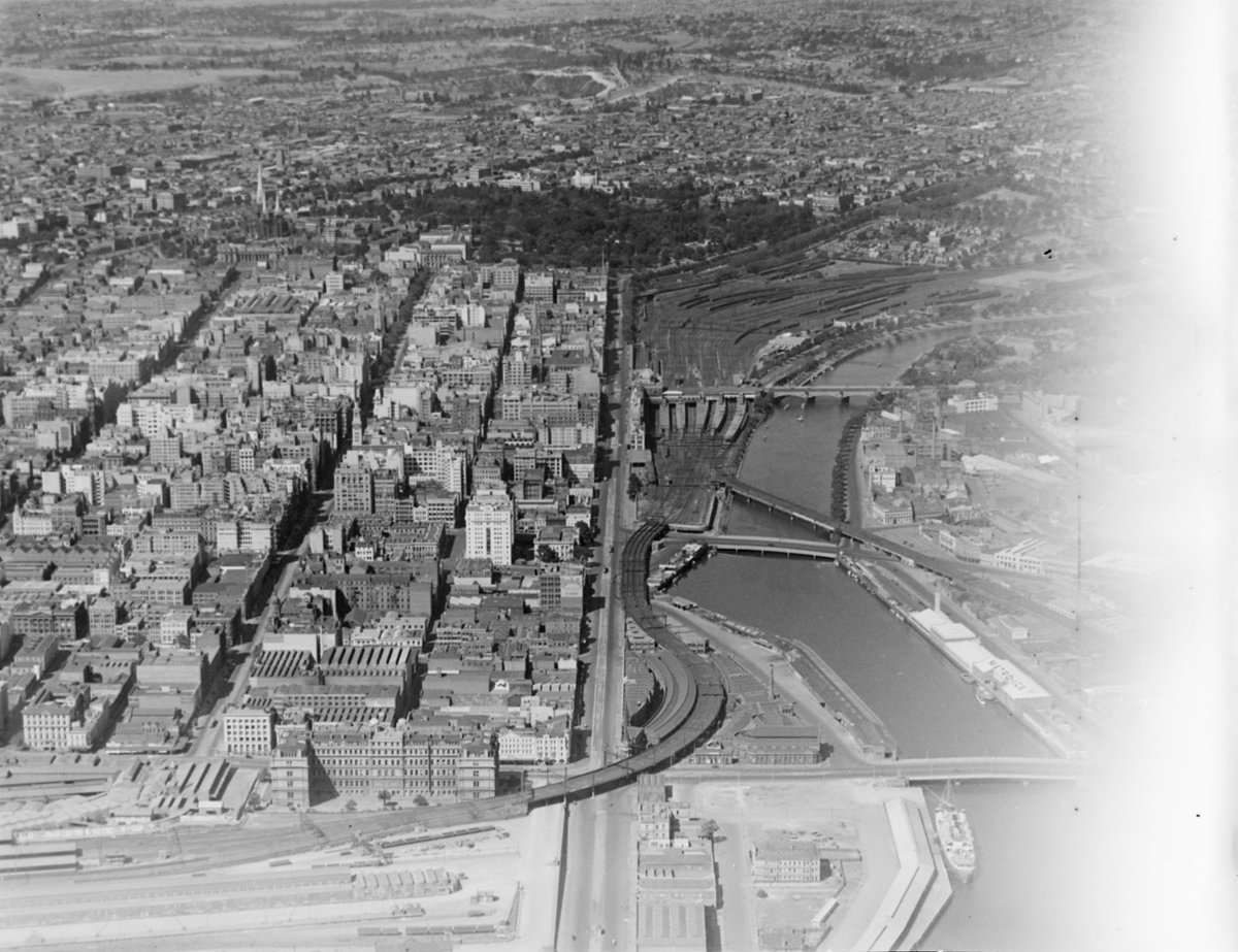 City of Melbourne, looking east (c. 1938)