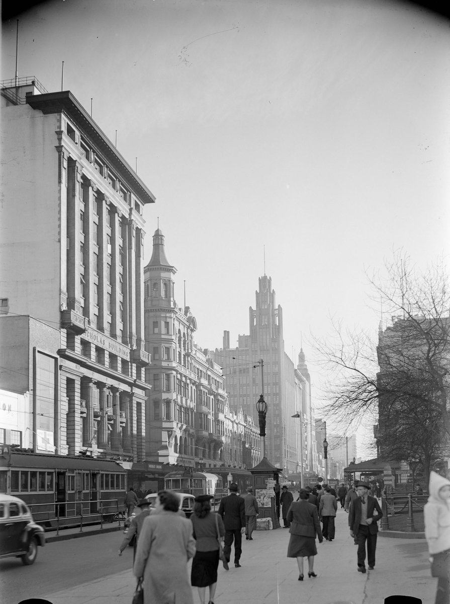 Swanston Street, Melbourne, Melbourne City (1947)