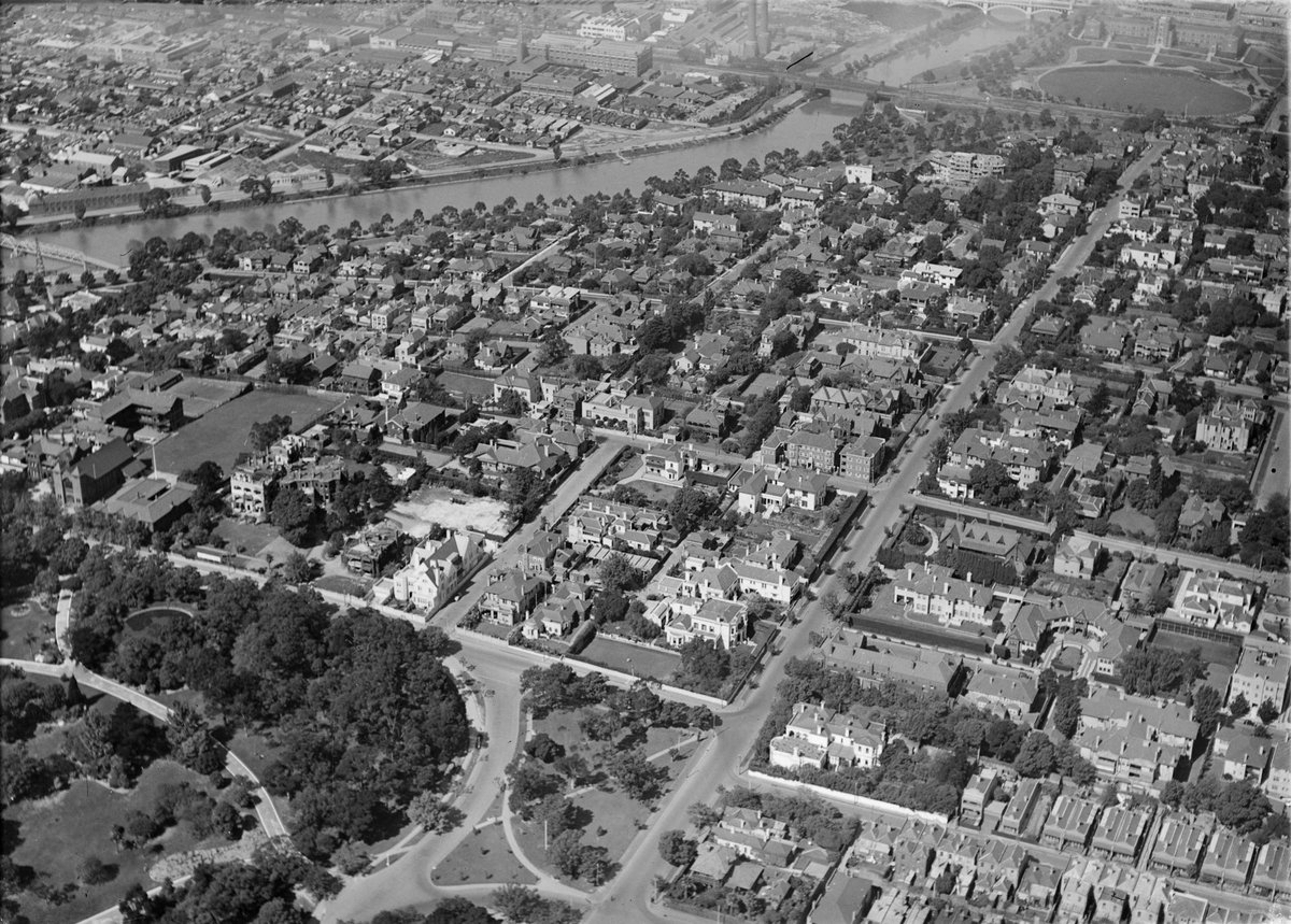South Yarra with Yarra River u.l (c. 1937)