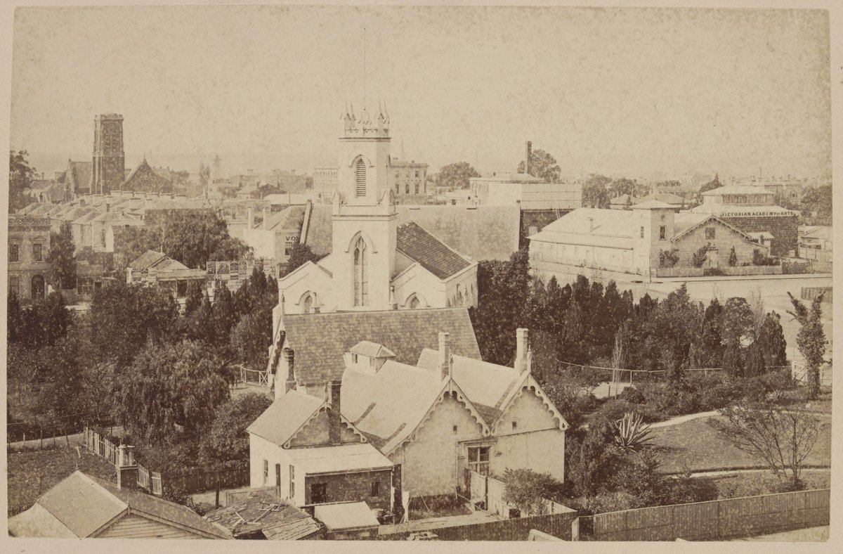 St. Peter's from Parliament House [East Melbourne] (c. 1880)