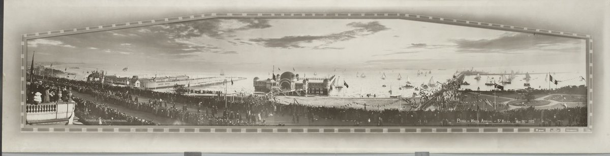 Prince of Wales arrival at St. Kilda. May 26th, 1920, St Kilda