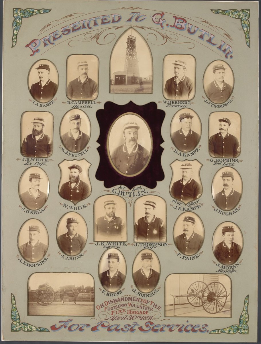 Presented to G. Butlin on disbandment of the Footscray Volunteer Fire Brigade (1891)