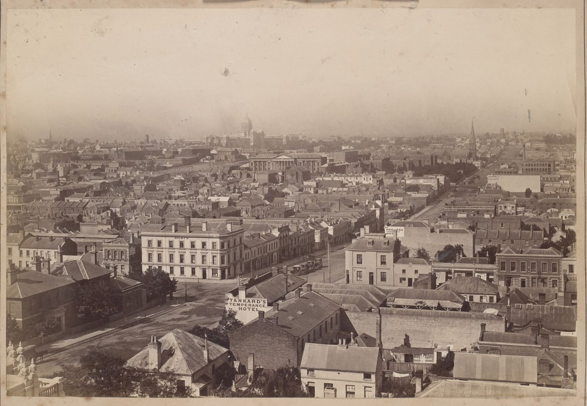 Panorama of Melbourne in 1881 taken from the tower of the Law Courts, Melbourne City
