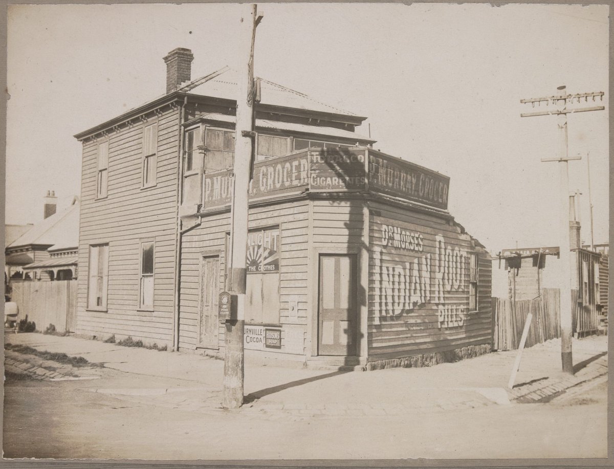 Shop on corner Ferguson Street and Railway Place, Williamstown (c. 1920)