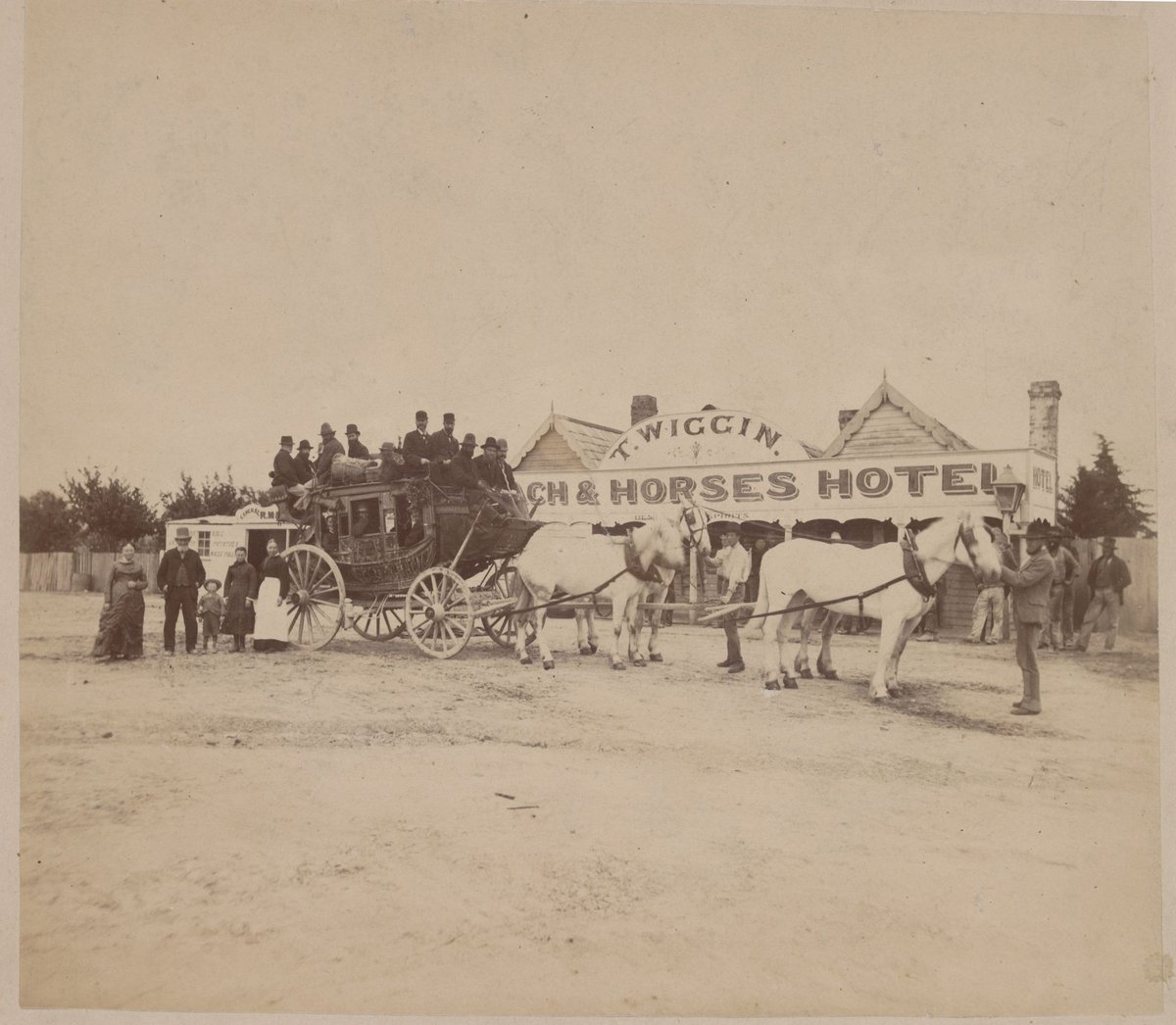 Stage coach at Ringwood (1881)