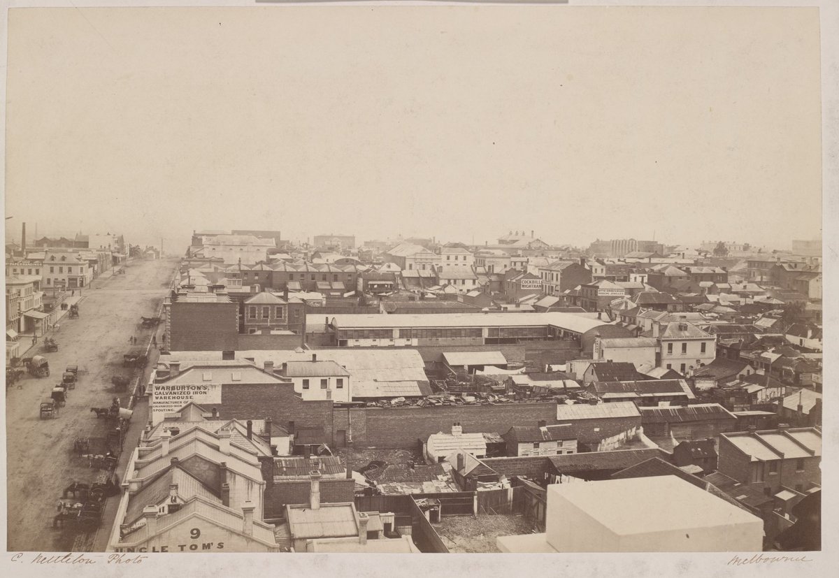 Bourke Street west, Melbourne City (1866)