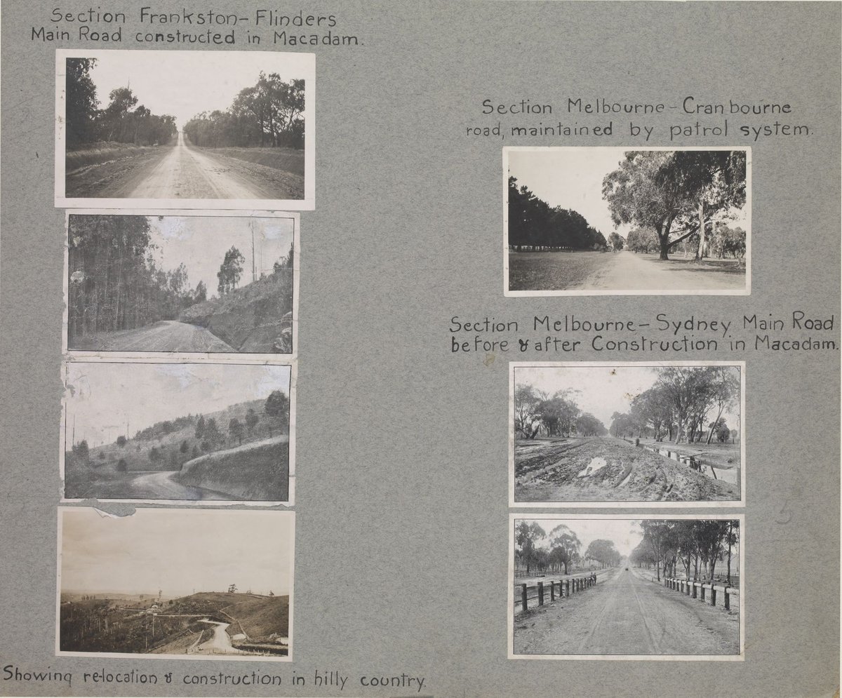 Sections of Melbourne roads before and after construction, Frankston (1897–1903)