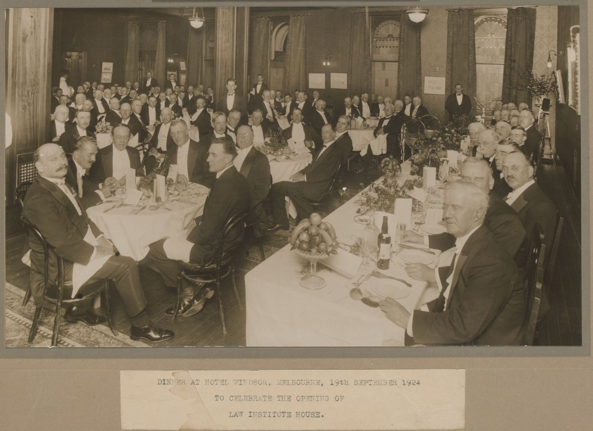 Dinner at Hotel Windsor, Melbourne, 19th September 1924, Melbourne City