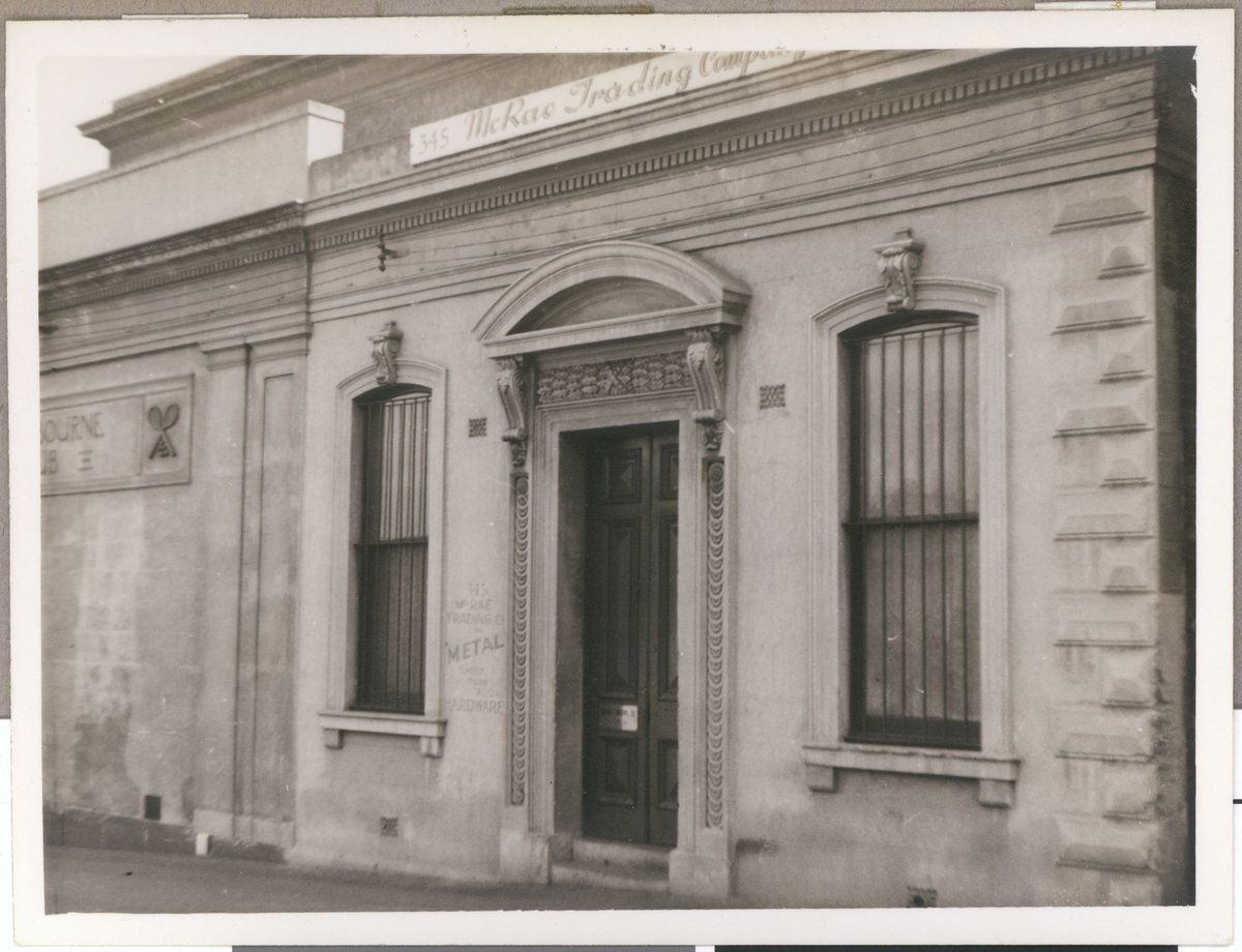 Royal Tennis Club Bldg i.e. Building, Exhibition Street, north door, Melbourne City (1949)