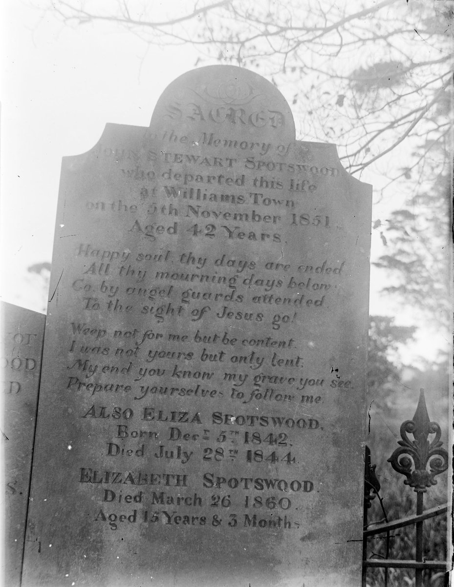 Spotswood family gravestone (c. 1920)