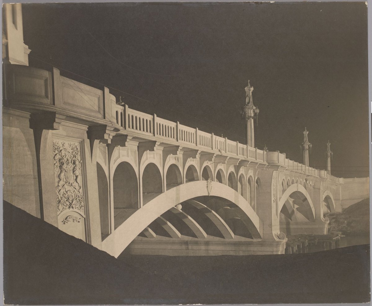 Church Street Bridge, Yarra River at South Yarra, illuminated at night for the opening 8 July, 1924