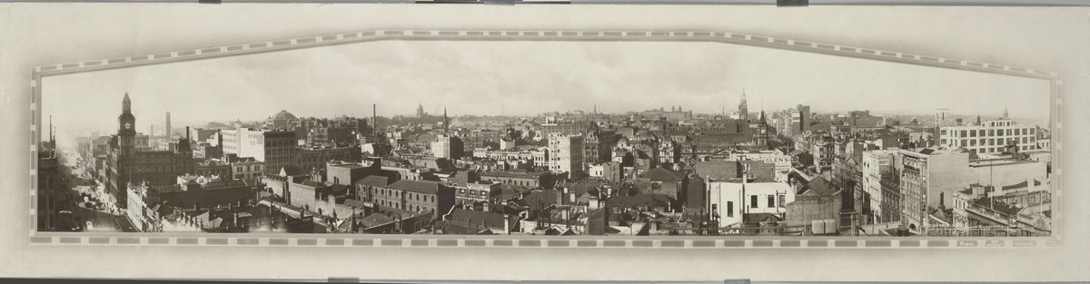 Melbourne 1920, showing Elizabeth and Collins Streets, Melbourne City