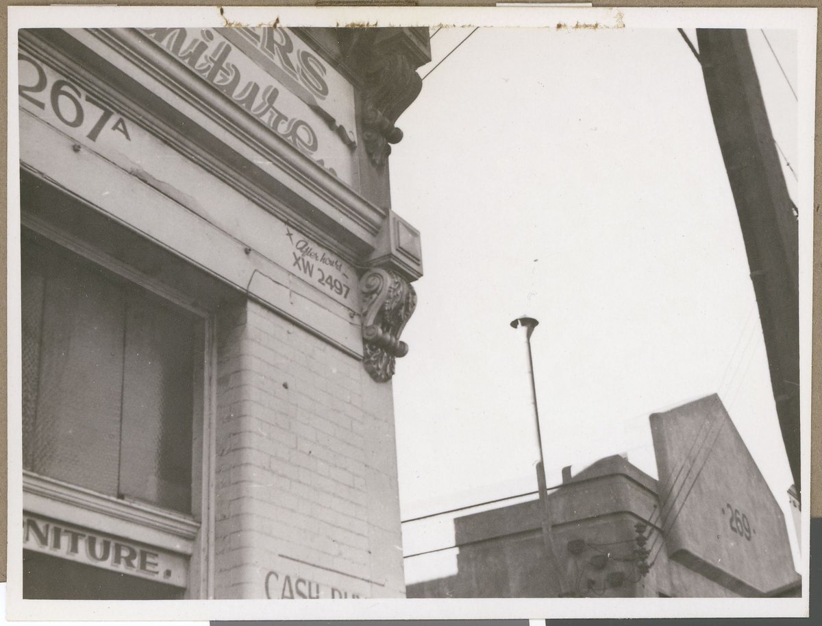 267A Toorak Road, South Yarra - Detail of bracket [Vic.] (c. 1949)