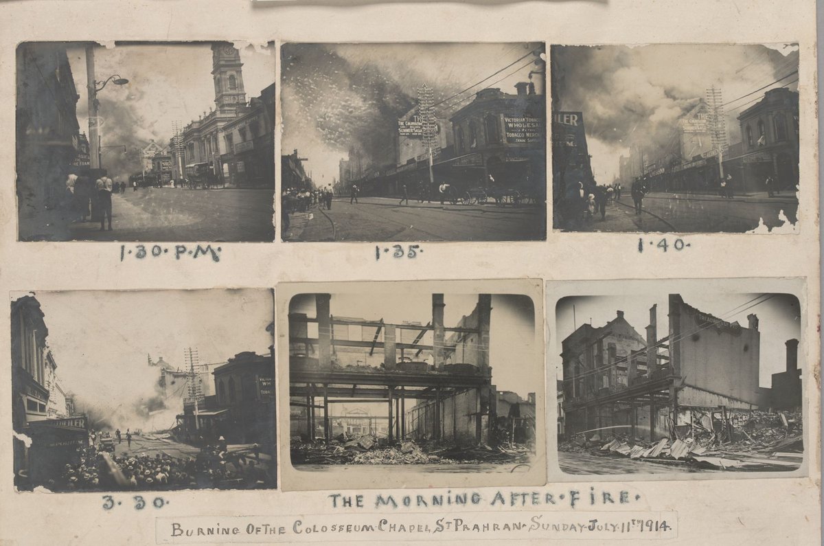 Burning of The Colosseum Chapel St Prahran, Sunday July 11th 1914