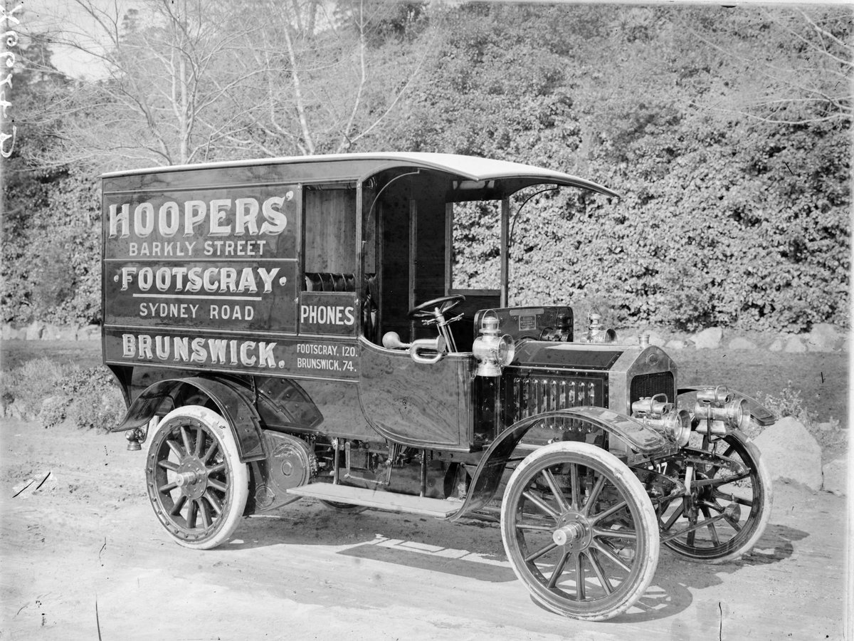 Albion Motor Car, Used As A Delivery Van For Hoopers' Of Barkly St. Footscray And Sydney Rd. Brunswick (c. 1920)