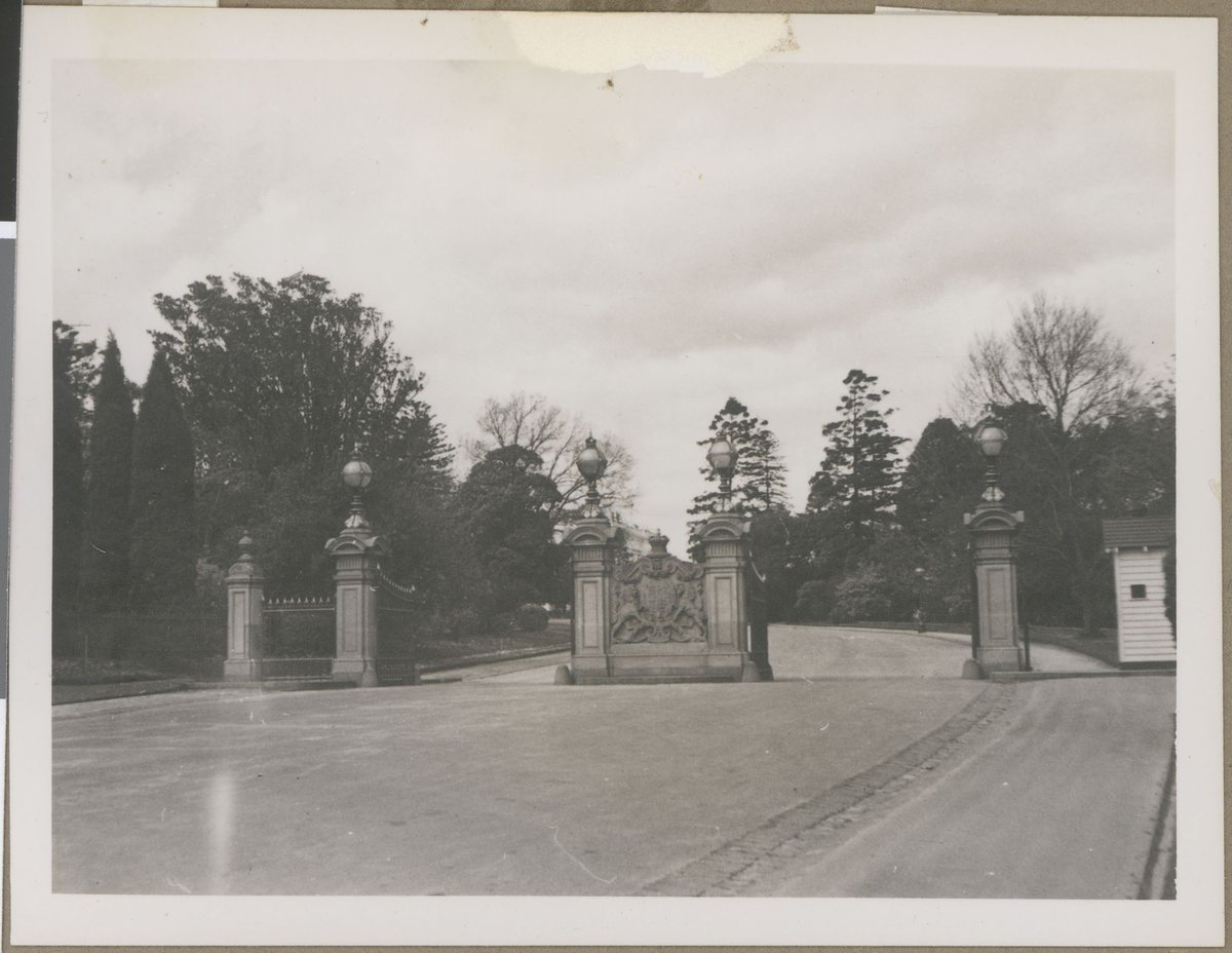 Gov [i.e. Government] House, Melbourne - Main entrance, Melbourne City (1949)