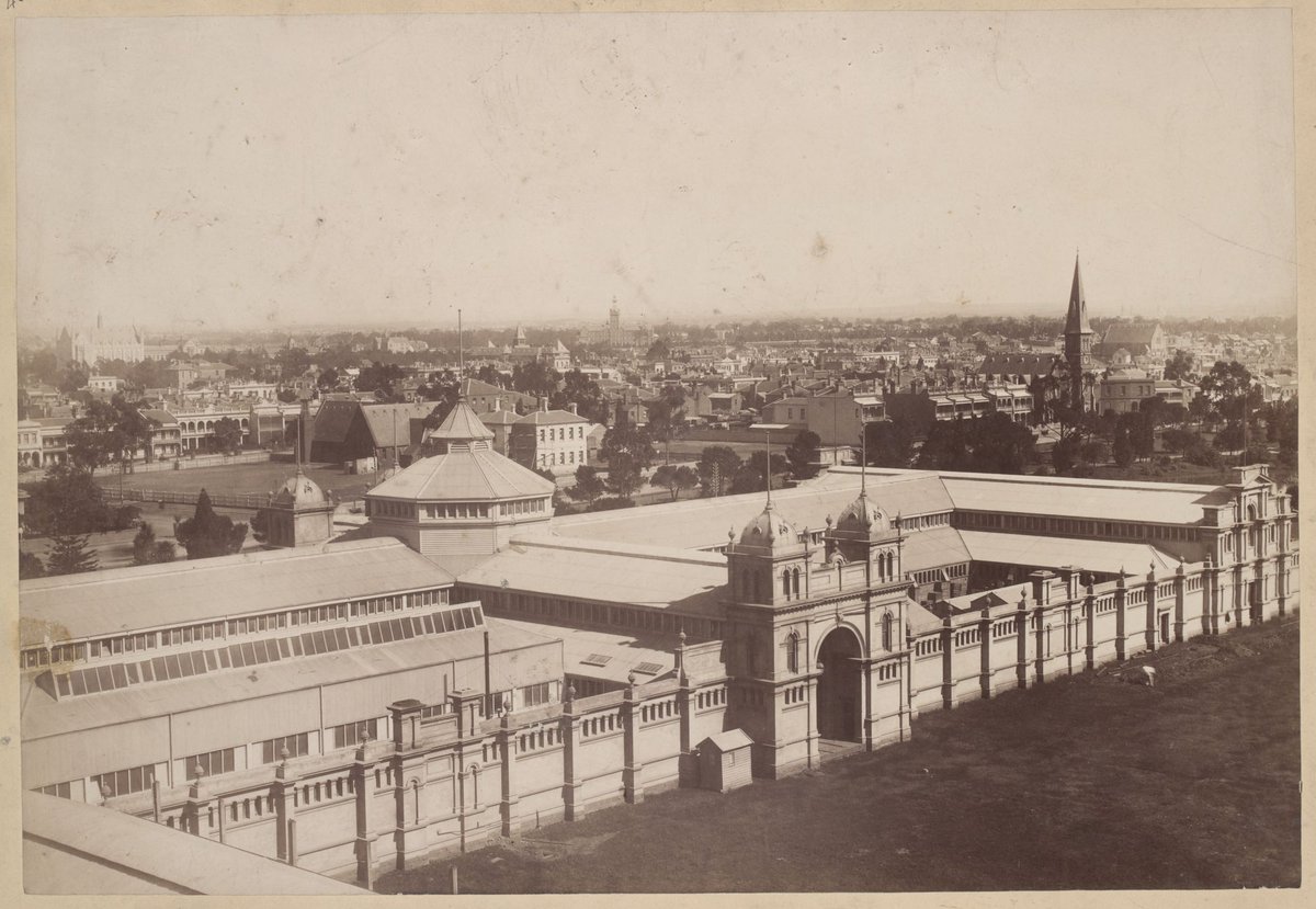 Carlton from the terrace of the Exhibition Buildings, Carlton Gardens (1883)