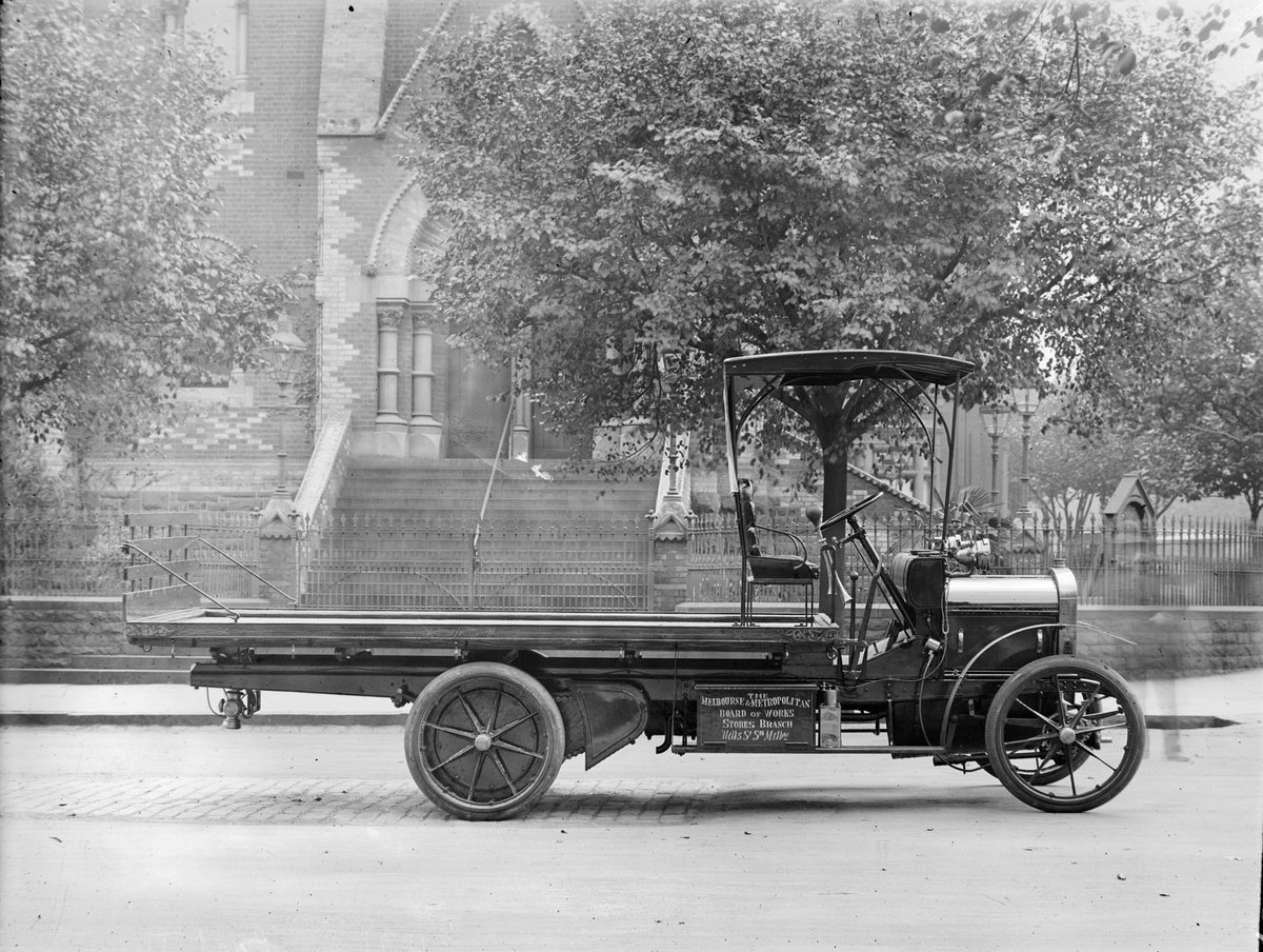 Van Used By The Melbourne And Metropolitan Board Of Works, Stores Branch, Wells St. South Melbourne (c. 1920)