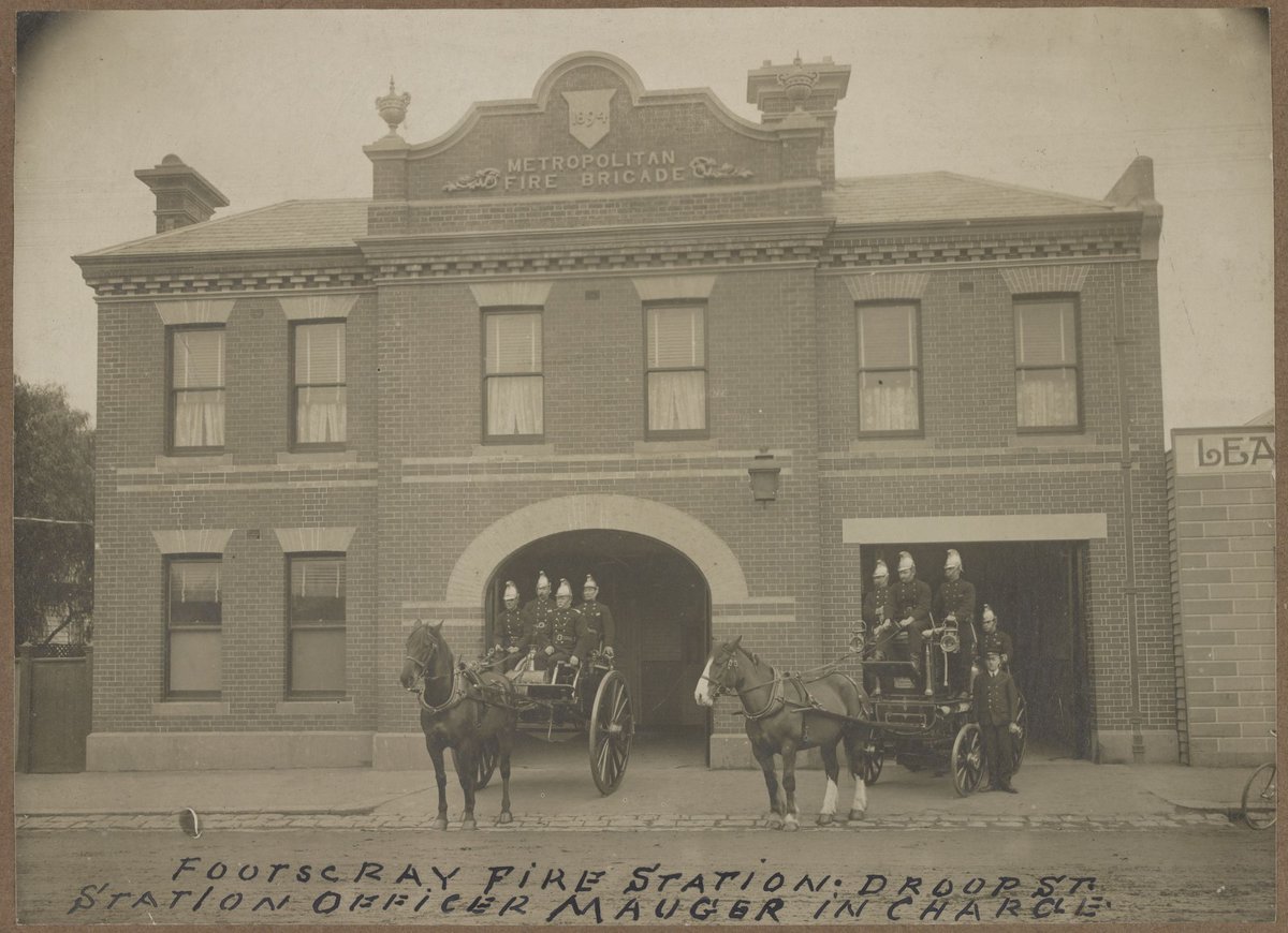 Metropolitan Fire Brigade Officers and Men of No 47 Footscray July 1910