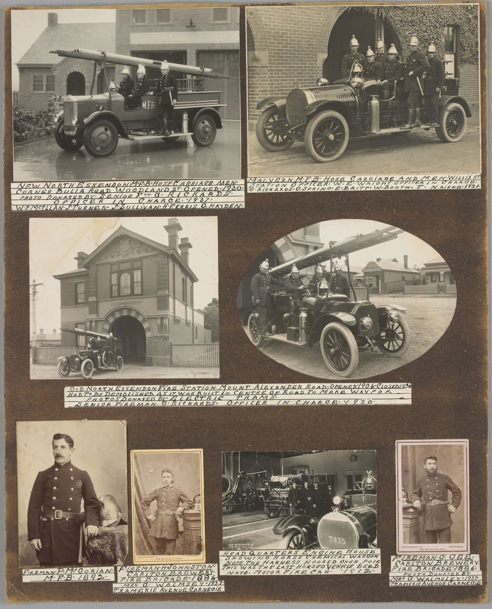 Eight images relating to the Metropolitan Fire Brigade, Melbourne (1900–26)