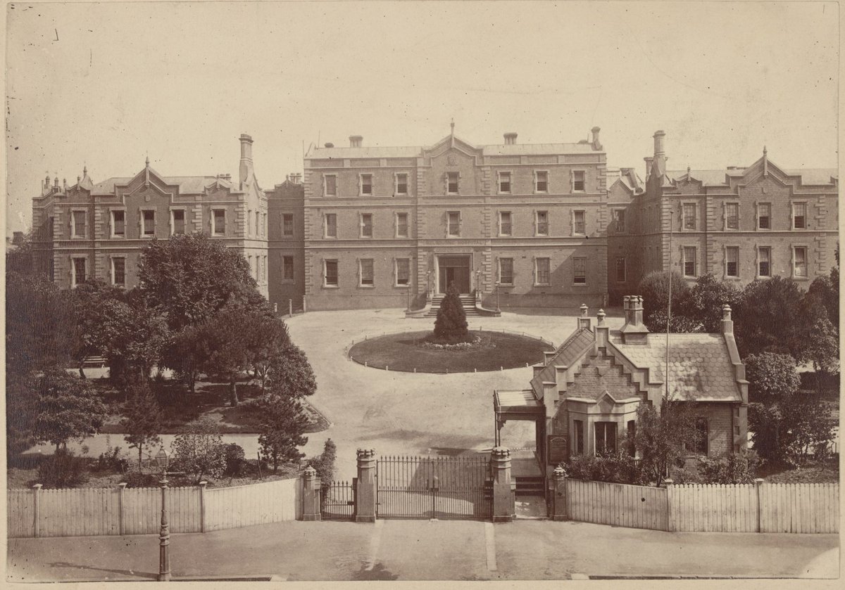 Melbourne Hospital, Melbourne City (c. 1865)