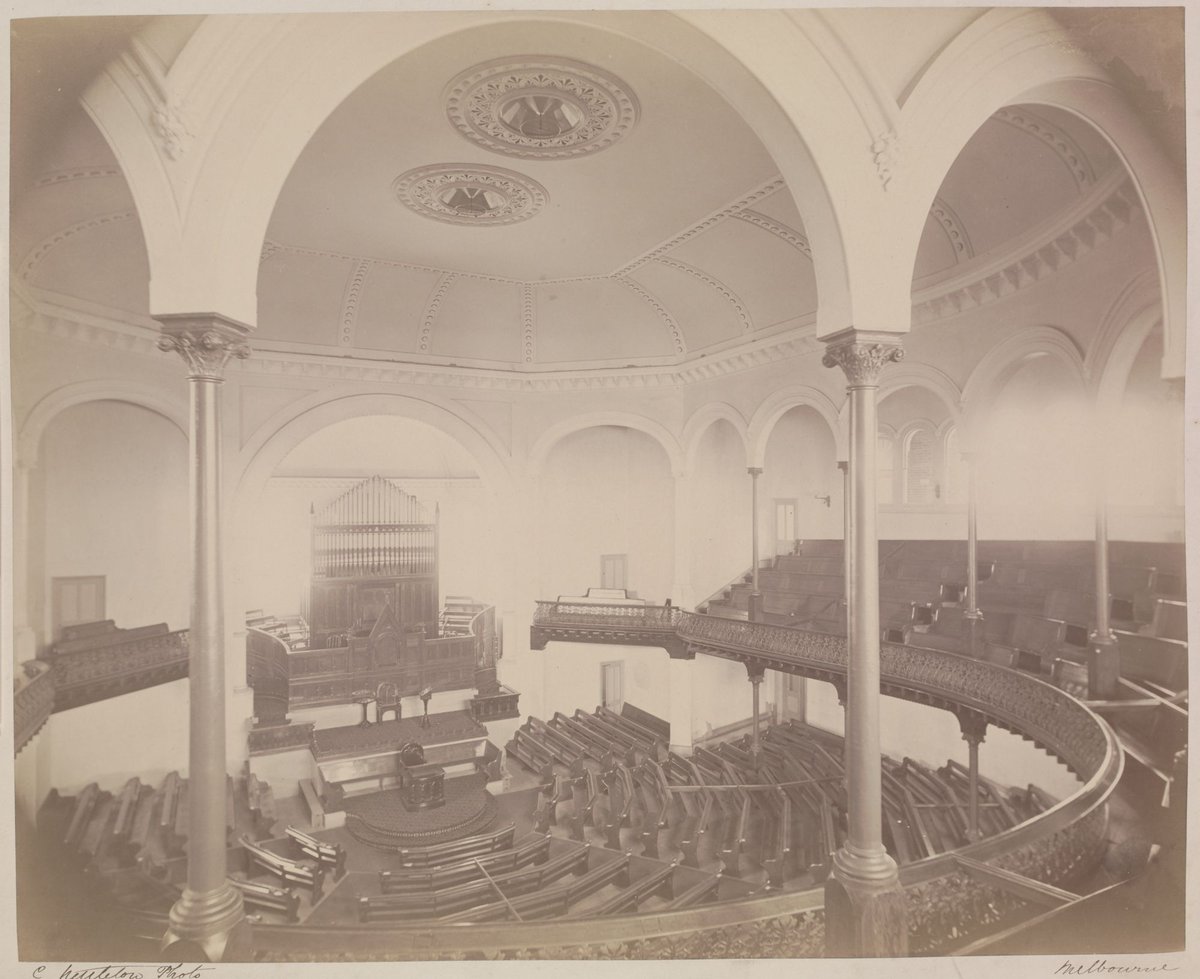 Interior view : Independent Church, Collins Street, Melbourne City (c. 1870)