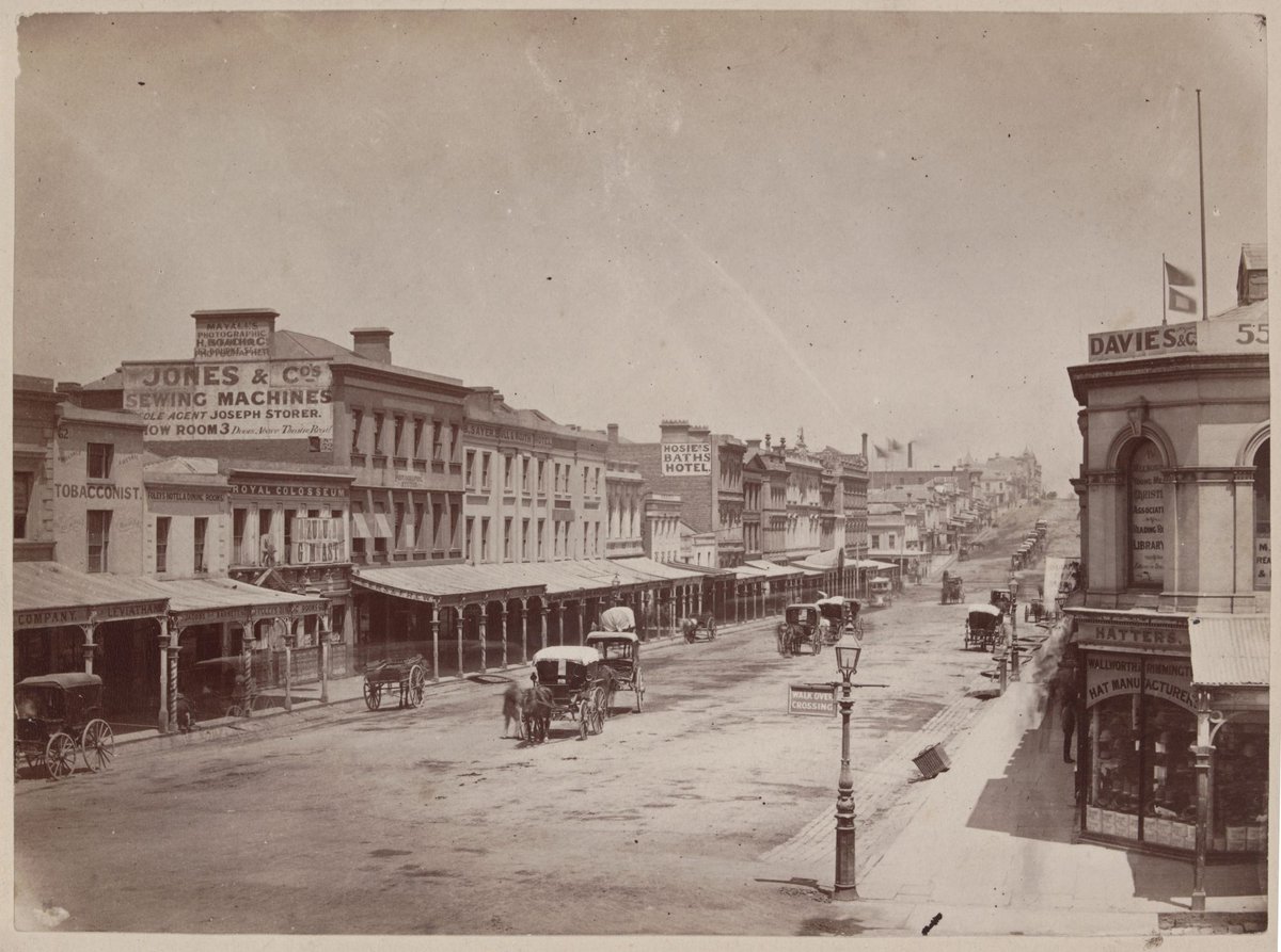 Bourke Street West, Melbourne City (c. 1880)