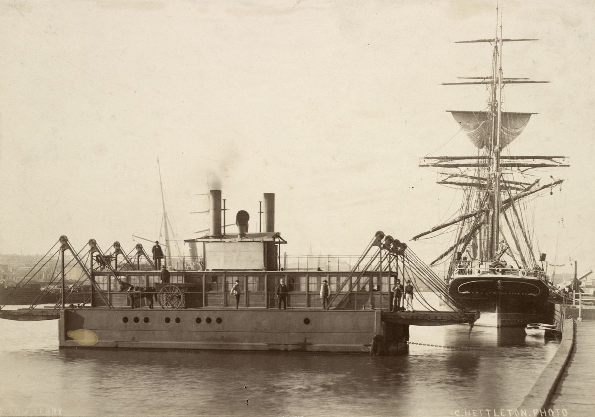 Spencer Street ferry, Melbourne City (c. 1880)