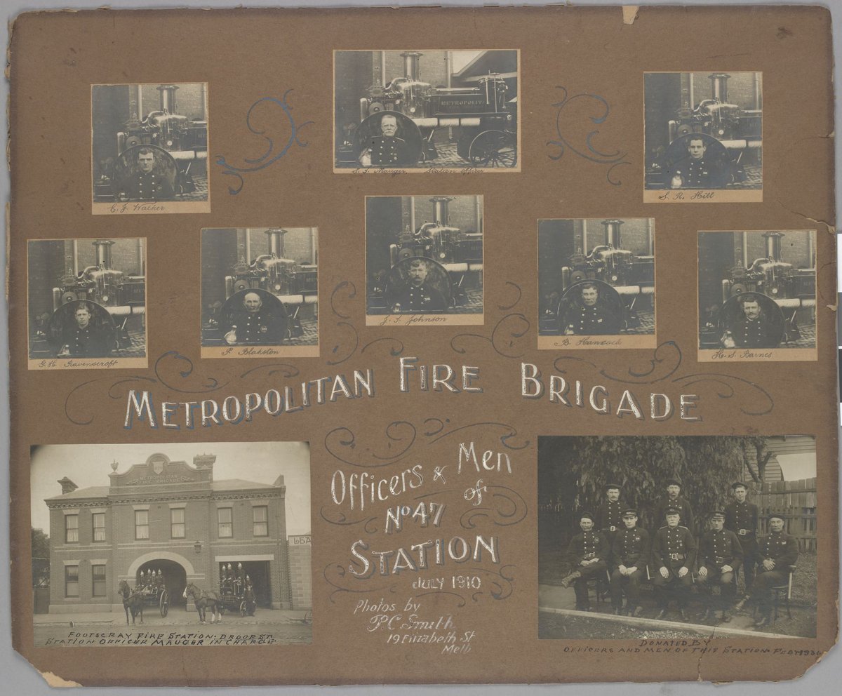 Metropolitan Fire Brigade Officers and Men of No 47 Footscray July 1910