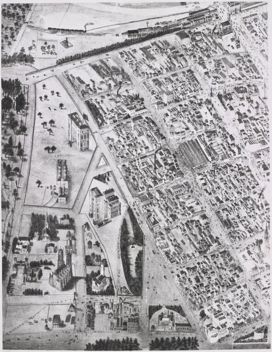 Isometrical plan of Melbourne & suburbs, 1866