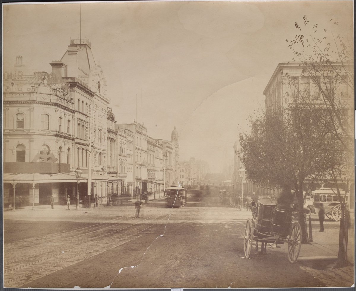 Collins Street from Swanston Street, Melbourne City (1870)