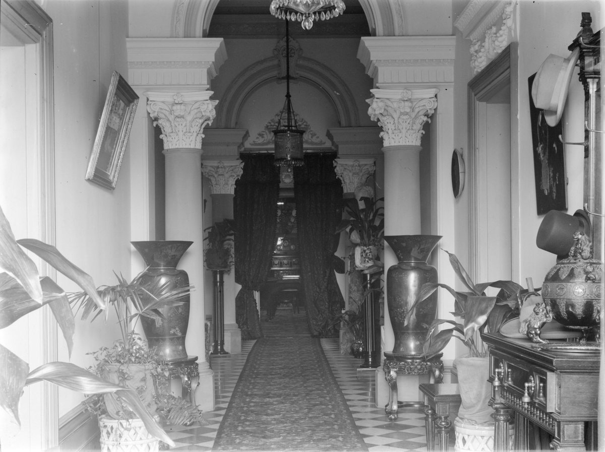 Interior [, hallway] Alton, St. Kilda Rd, Melbourne City (1900)