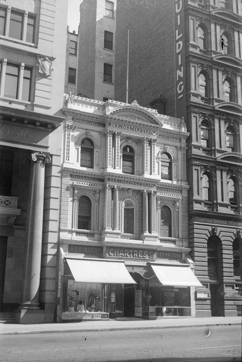 Chartres Pty. Ltd. (Remington Typewriter Agency), Importers, licensed shorthand reporters, 375 Collins St., south side, Melbourne City (1902–34)