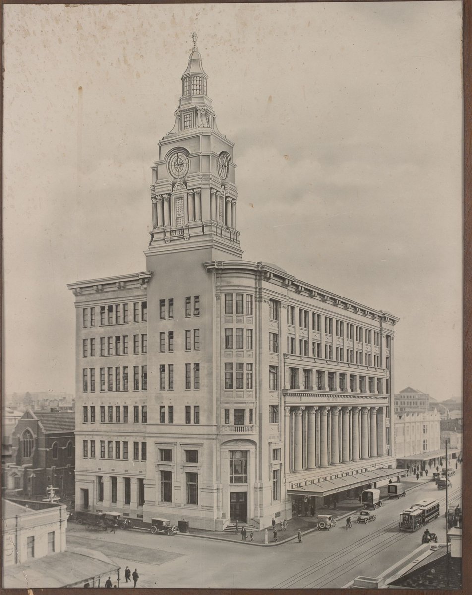 The 'Argus' and 'Australasian' newspaper offices, 365-393 Elizabeth Street, at La Trobe Street, Melbourne, Melbourne City (c. 1924)