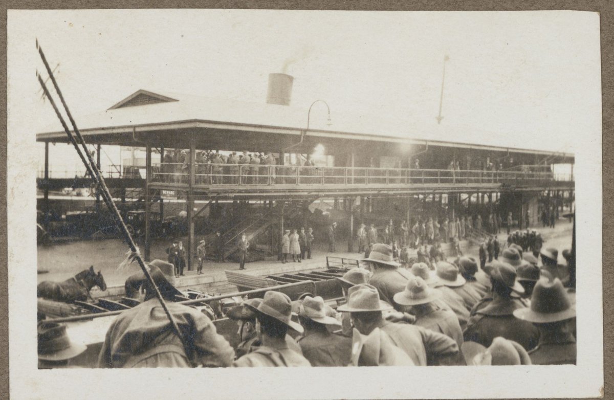 Aussie again. The Port Melbourne Pier as we pull up (1919)