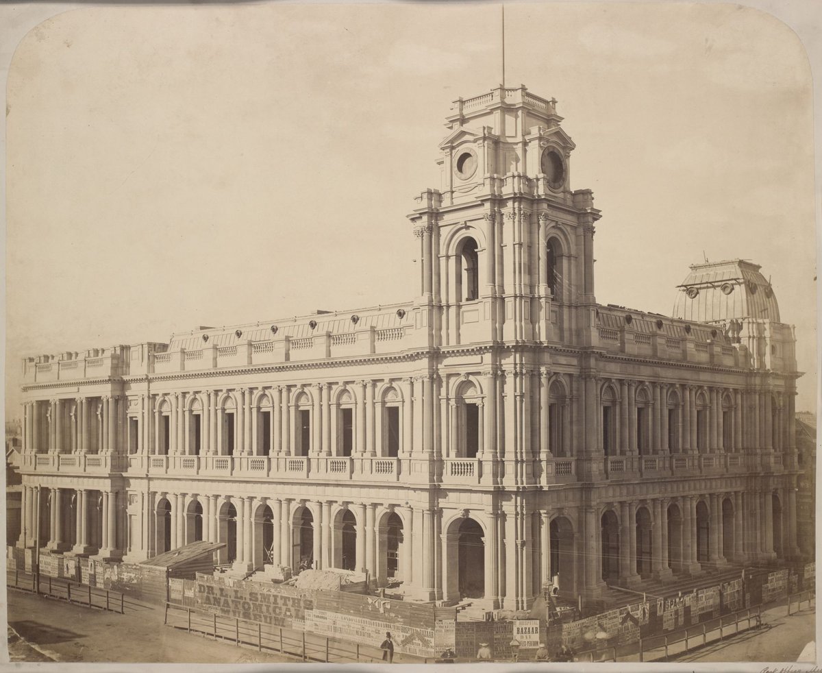 Post Office Melbourne prior to completion 1868, Melbourne City (1866)
