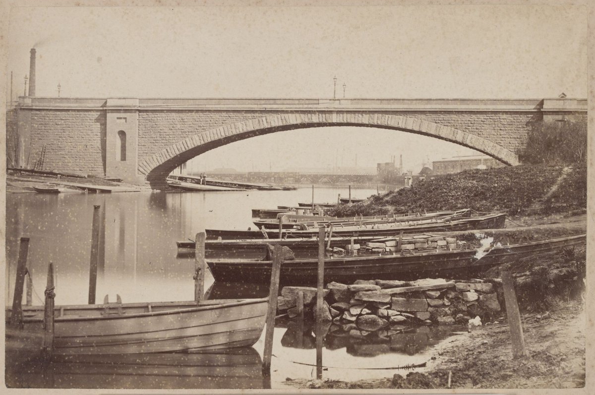 Princes Bridge, Melbourne City (c. 1875)