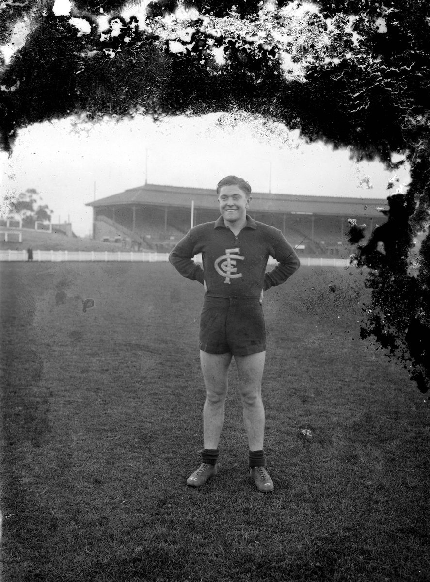 Carlton football player Paul Schmidt, on an oval (1920–50)