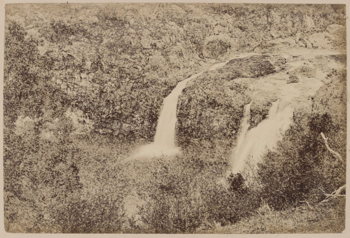 Falls of the Upper Campaspe. Near Barfold, 71 Miles N. from Melbourne (c. 1875)