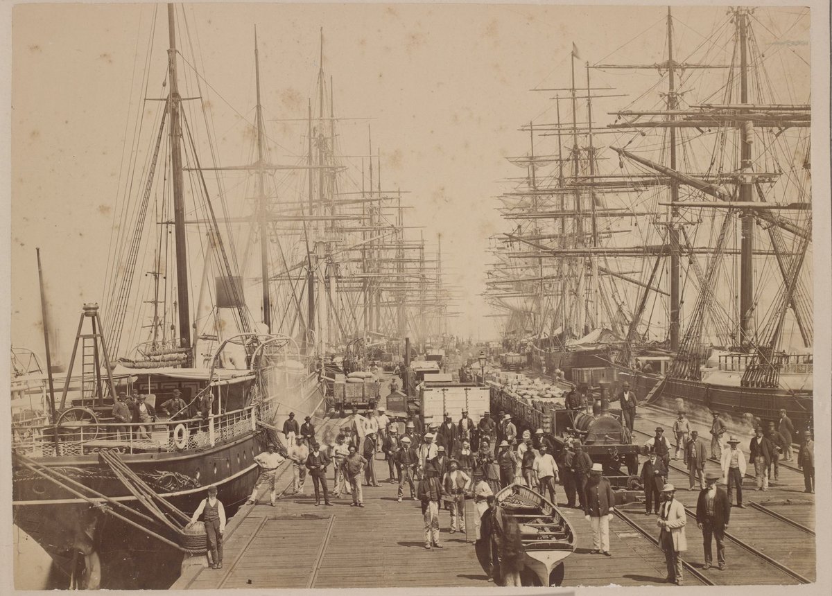 The Melbourne and Hobson's Bay United Railway Company's Pier, Port Melbourne (c. 1873)