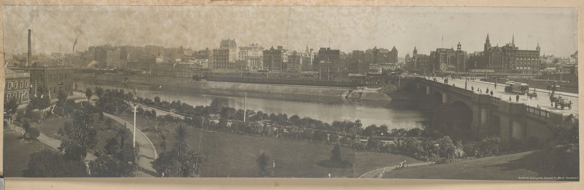 Melbourne from Snowden Gardens, south bank of the Yarra, Melbourne City (1903)